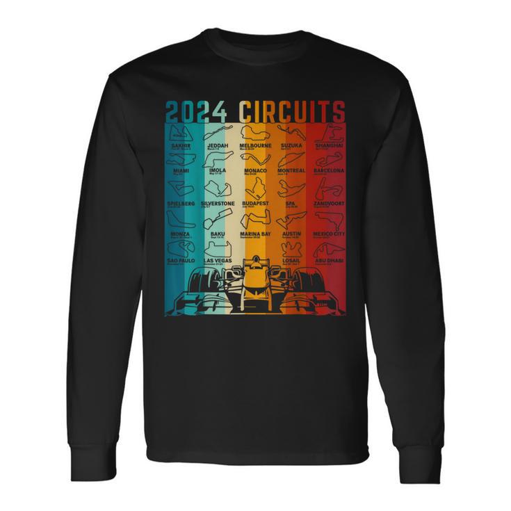 2024 Schedule Formula Racing Formula Car Retrointage Langarmshirts Geschenkideen