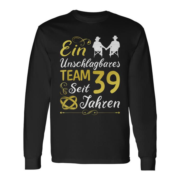 39 Jahreerheiratet 39 Hochzeitstag Sonnenhochzeit Langarmshirts Geschenkideen