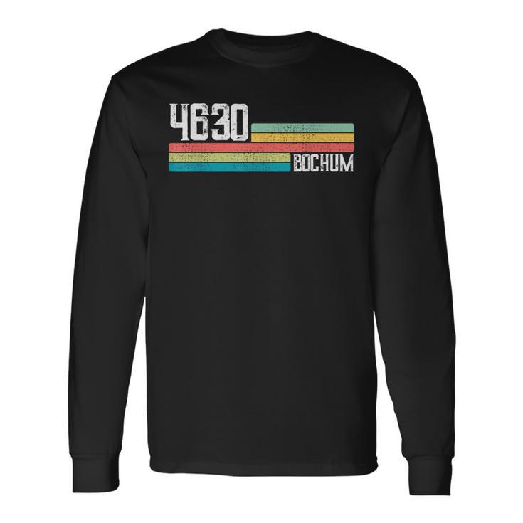 4630 Bochum Retro Old Postcodeintage Sign Langarmshirts Geschenkideen