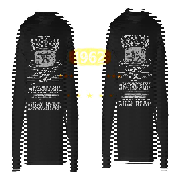 62 Años Cumpleaños Regalo Hombre Hecho En 1962 Hombre 1962 Camiseta de manga larga