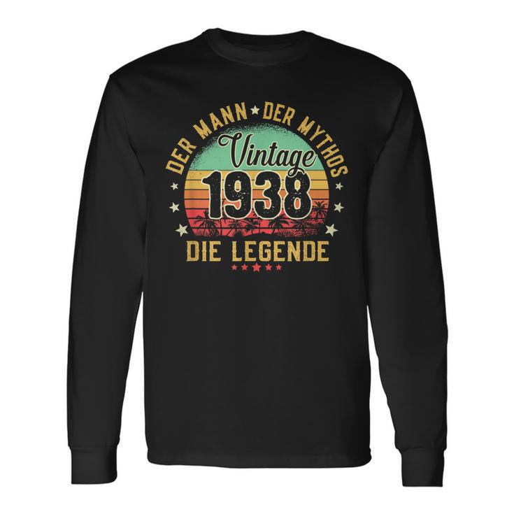 84Th Birthday Man Mythos Legendintage 1938 Langarmshirts Geschenkideen