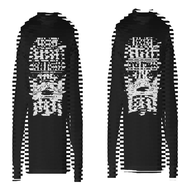 Aircraft Engineer Bearded Aircraft Engineering Engineer Camiseta de manga larga