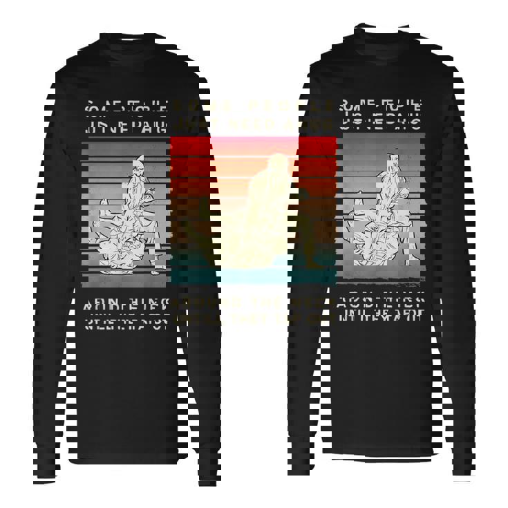 Algunas Personas Solo Necesitan Un Abrazo Divertido Bjj Brasileño Jiu Jitsu Camiseta de manga larga