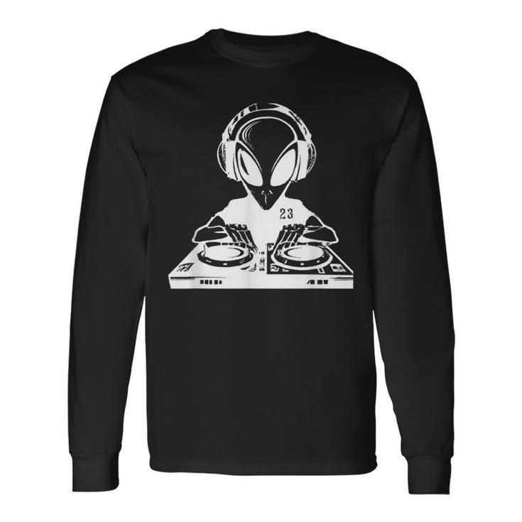 Alien Dj Tekno Electronic Music Free Party Festival S Langarmshirts Geschenkideen