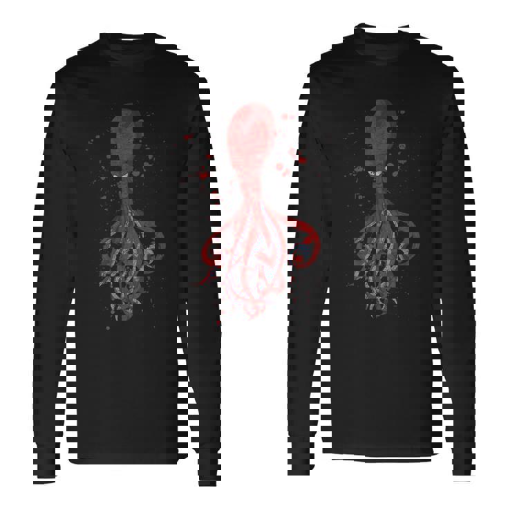 Amante De Los Animales Del Mar Buceo Océano Kraken Octopus Camiseta de manga larga