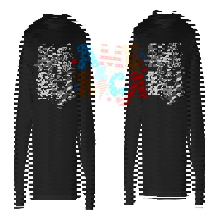 America 4Th Of July Independence Day 1776 Vintage Retro Long Sleeve T-Shirt