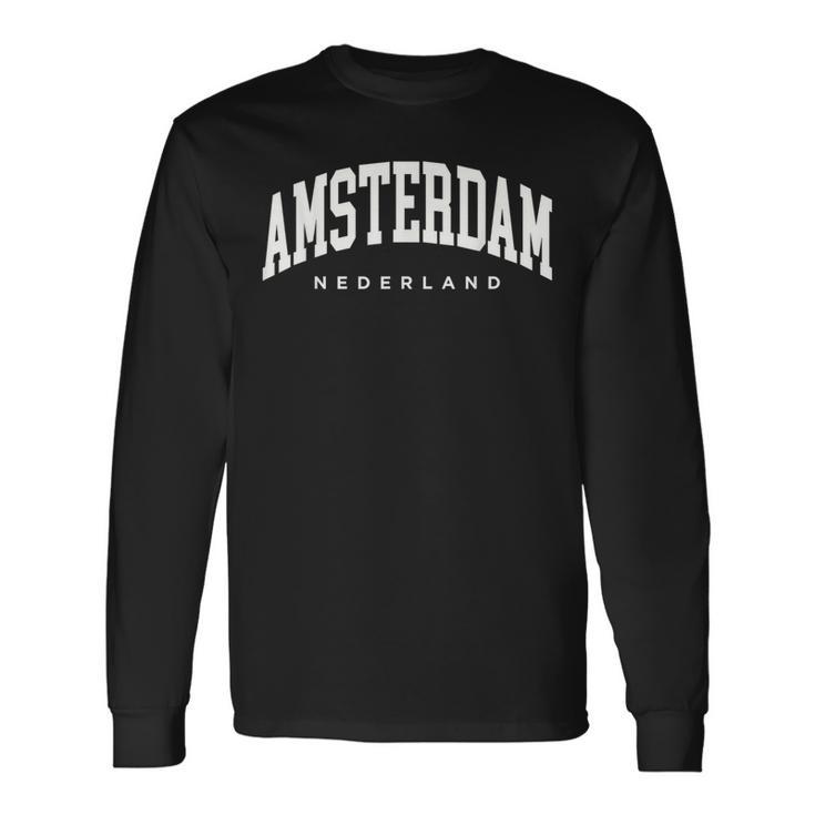 Amsterdam Netherlands Europearsity Style Travel Trip Group Langarmshirts Geschenkideen