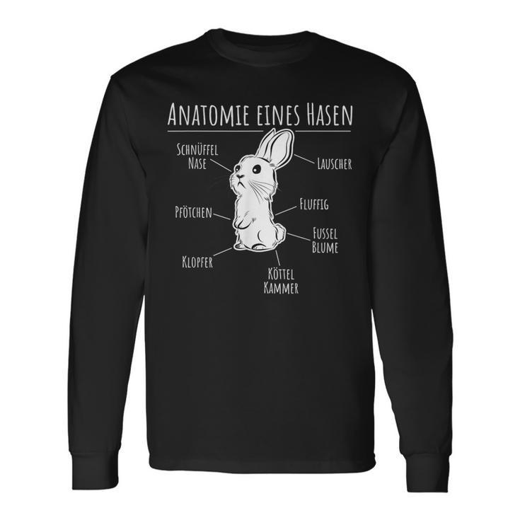 Anatomie Eines Hasen Süßes Hasen Motif Cute Rabbit Langarmshirts Geschenkideen