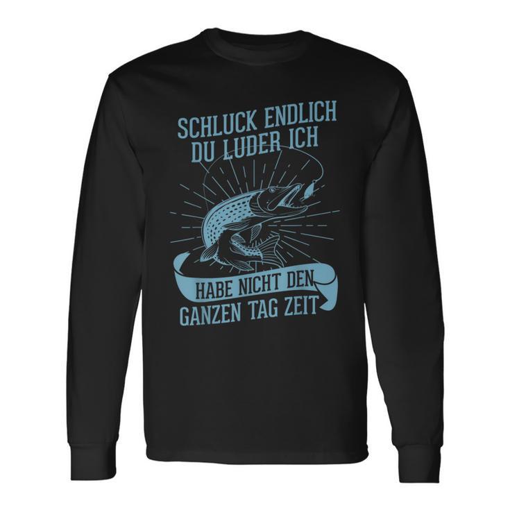 Angler Fishing Pike Du Luder Langarmshirts Geschenkideen