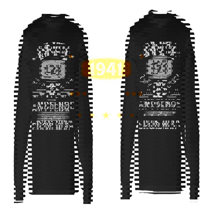 Annata 83 Compleanno 1941 83 Anni Compleanno Uomo Donna 1941 Maglietta a maniche lunghe