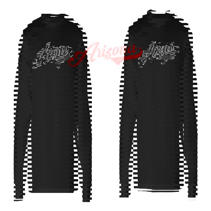 Arizona Baseball Distressed Retro Vintage Long Sleeve T-Shirt