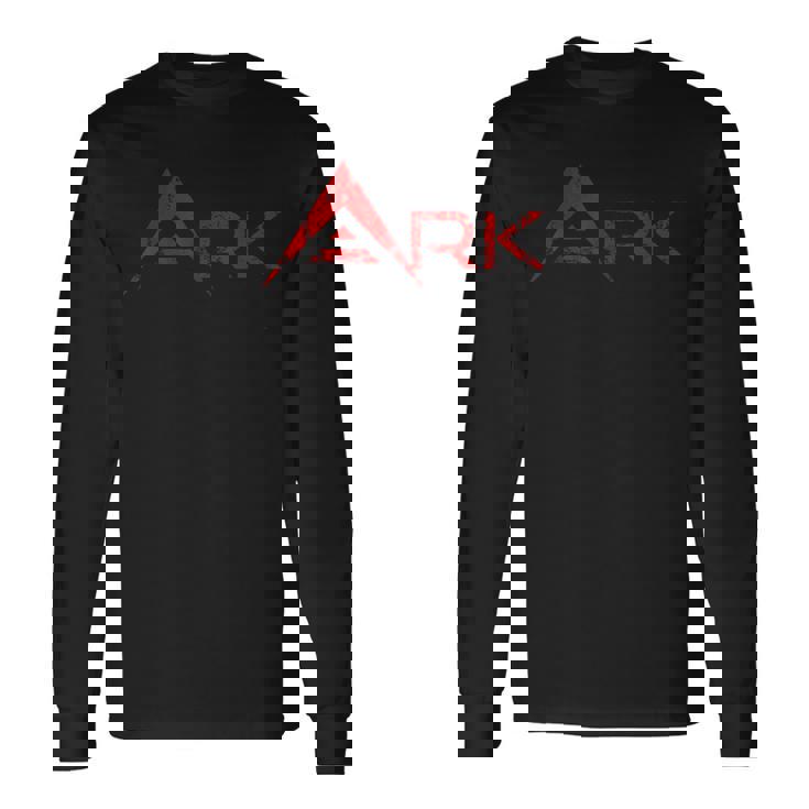Ark Cryptocurrency Logotipointage Y Desgastado Del Arca Camiseta de manga larga