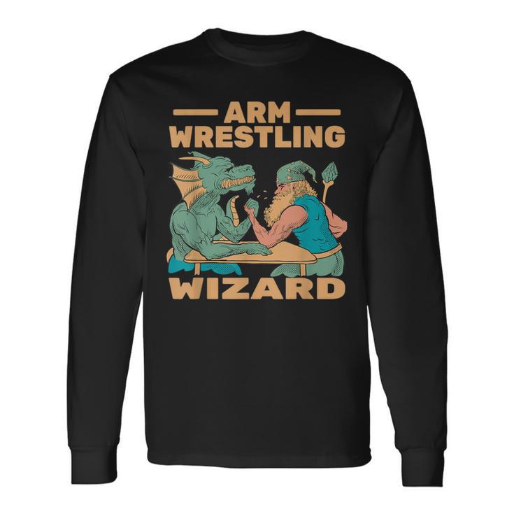 Armwrestling Arm Wrestling Wizard Arm Wrestler Langarmshirts Geschenkideen