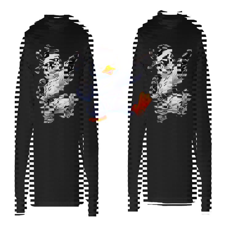 Arts Martiaux De Karaté Pingouin T-shirt à manches longues