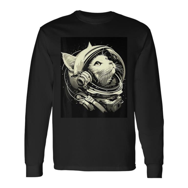 Astronaut Cat Langarmshirts Geschenkideen