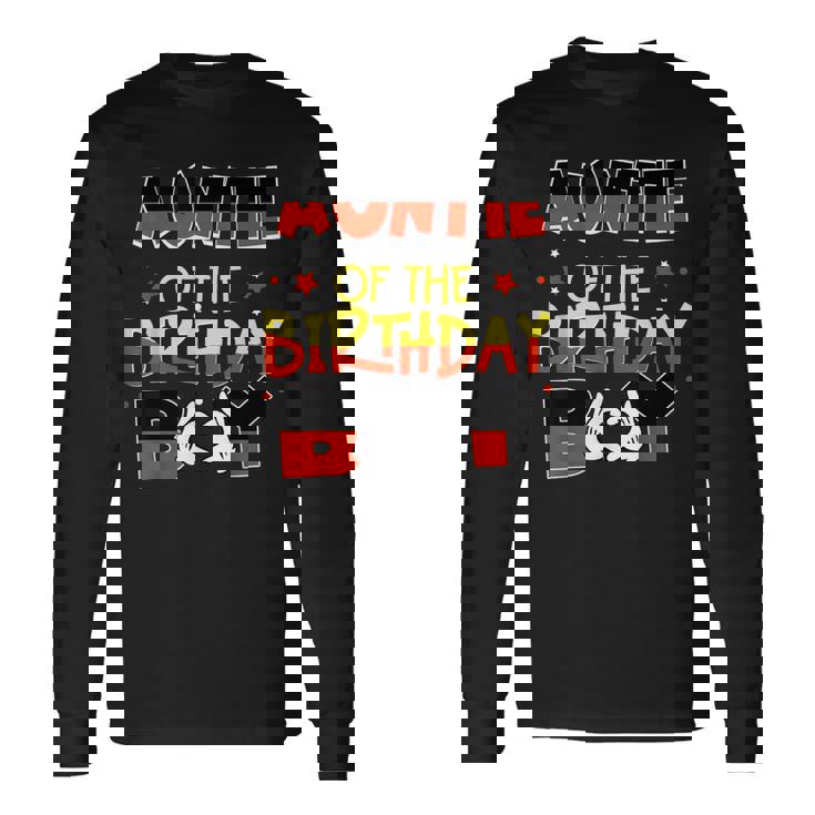 Auntie Of The Birthday Boy Mouse Family Matching Long Sleeve T-Shirt