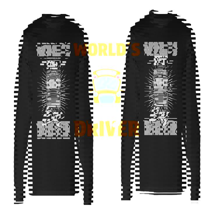 Autobús Del Conductor Profesión Escuela Autobús Escuela Camiseta de manga larga Ideas de regalos