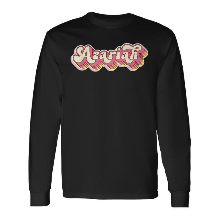 Azariah Name Personalisierterorname Nachname Langarmshirts Geschenkideen