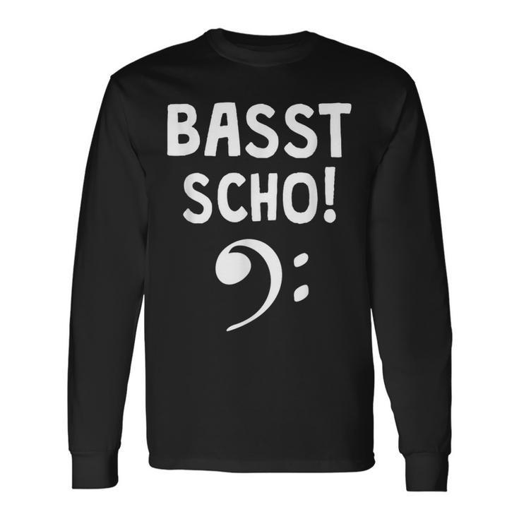 Basst Scho Bass Guitar Bassist Langarmshirts Geschenkideen