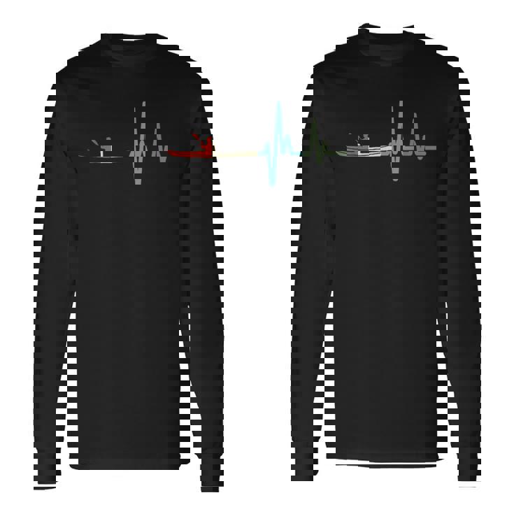 Battito Cardiaco Canoa Kayak Maglietta a maniche lunghe