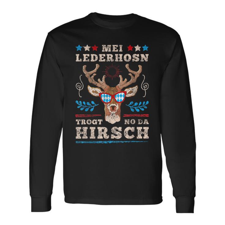 Bayern Wiesn Bekleidungolksfest Outfit Herren Short Sleeve Mei Lederhosn Trogt No Da Deer Costume Oktoberfest S Langarmshirts Geschenkideen