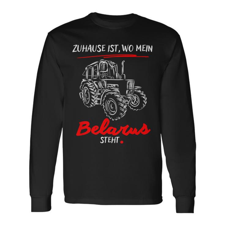 Belarus-Mts-Zuhause Ist Wo Mein Belarus Steht Langarmshirts Geschenkideen