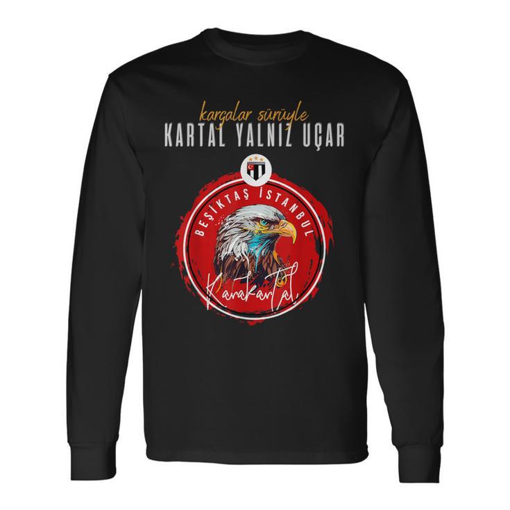 Besiktas Kartal Yalniz Ucar Dark Edition Langarmshirts Geschenkideen