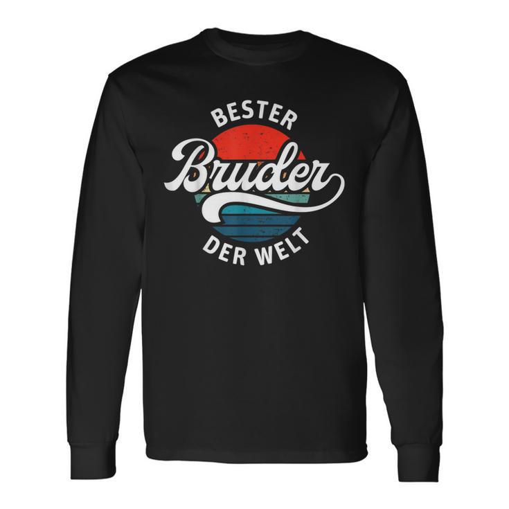 Bester Bruder Der Welt Retrointage Saying Brudi Langarmshirts Geschenkideen