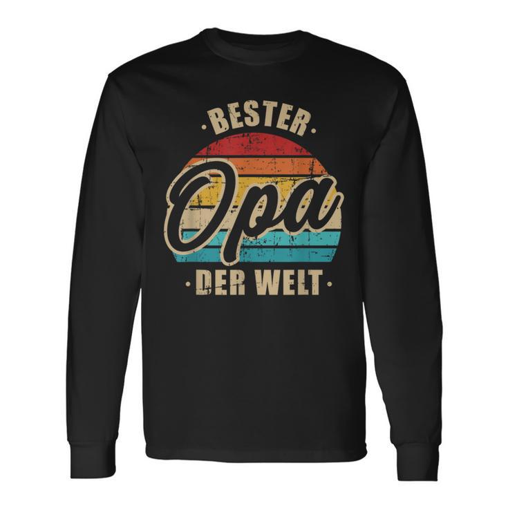 Bester Opa Der Weltintage Retro Langarmshirts Geschenkideen