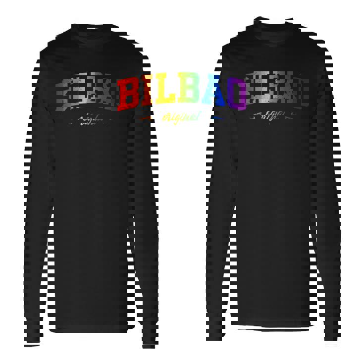 Bilbao Deporte Lgbtqai Souvenir Paísasco Camiseta de manga larga Ideas de regalos