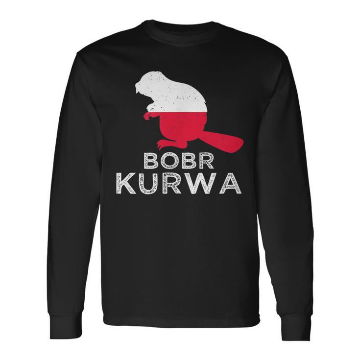 Bobr Kurwa Beaver Bober Bobr Polish Beaver Meme Langarmshirts Geschenkideen