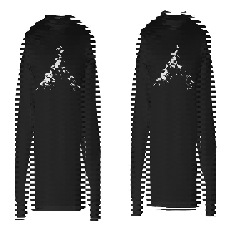 Bouquetin Chèvre Sur Une Montagne Illustration Pour Les Ra T-shirt à manches longues