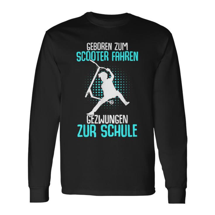 Boys & Children's With 'Geboren Zum Scooter Fahren' Motif Langarmshirts Geschenkideen