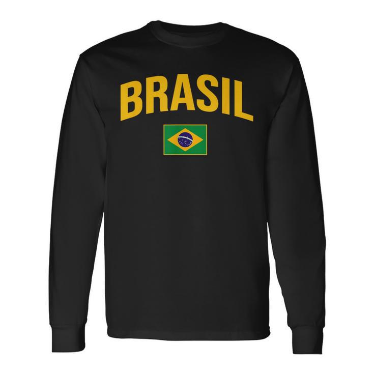 Brazil Flag Of Brazil Classic Langarmshirts Geschenkideen