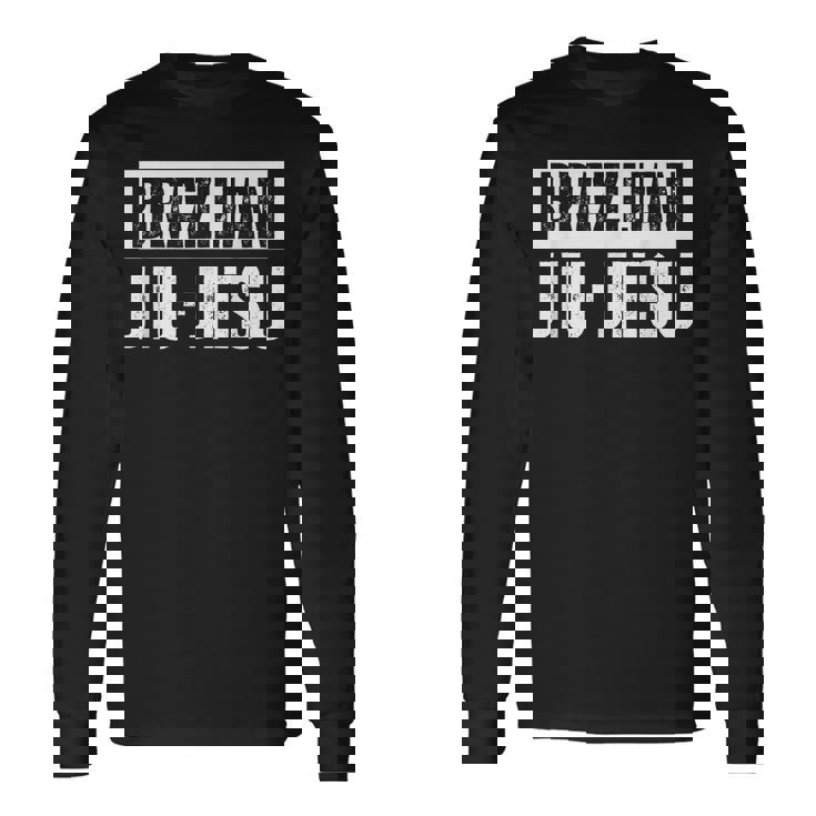 Brazilian Jiu Jitsu Distressed Camiseta de manga larga