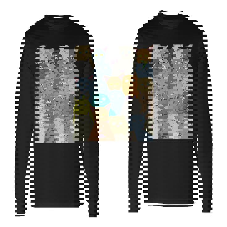 Camisa De Gatos Lindos Divertidos Sarcásticos Kawaii Anime Cat Lovers Camiseta de manga larga