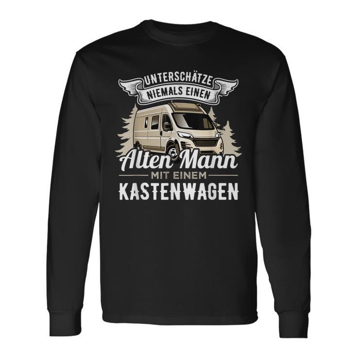 With Camper Underschatz Niemals Eine Alte Mann Mit Boxan Langarmshirts Geschenkideen