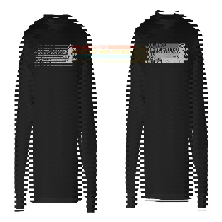 Carpinteros Carpinteros Para Hombres Retro Madera De Carpintero Para Hombres Camiseta de manga larga