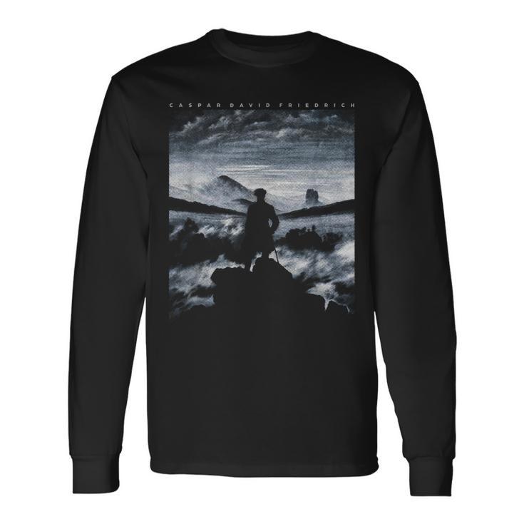 Caspar David Friedrich Wanderer Over The Nebelmeer Langarmshirts Geschenkideen