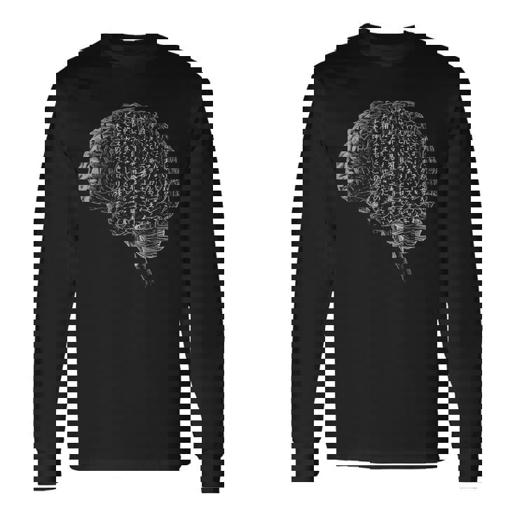 Cerebro Obra Gráfica Arte Cerebro Camiseta de manga larga