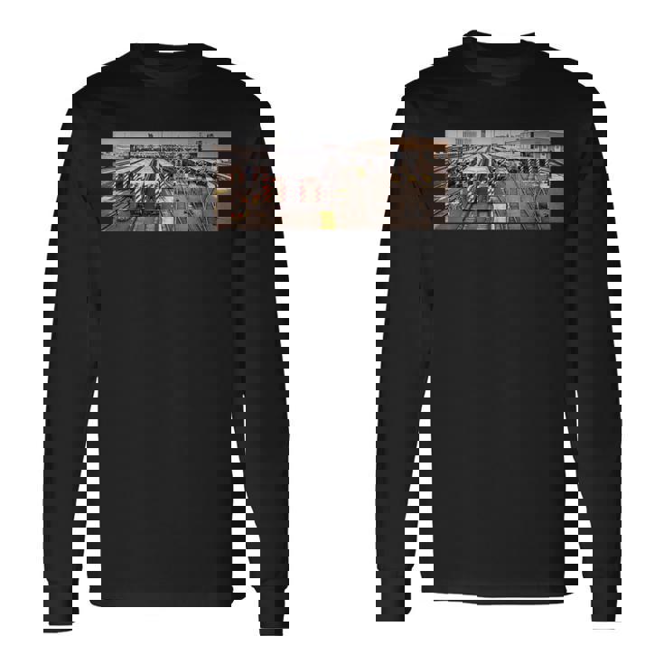 Chicago Union Station Metra Yard Long Sleeve T-Shirt - Monsterry