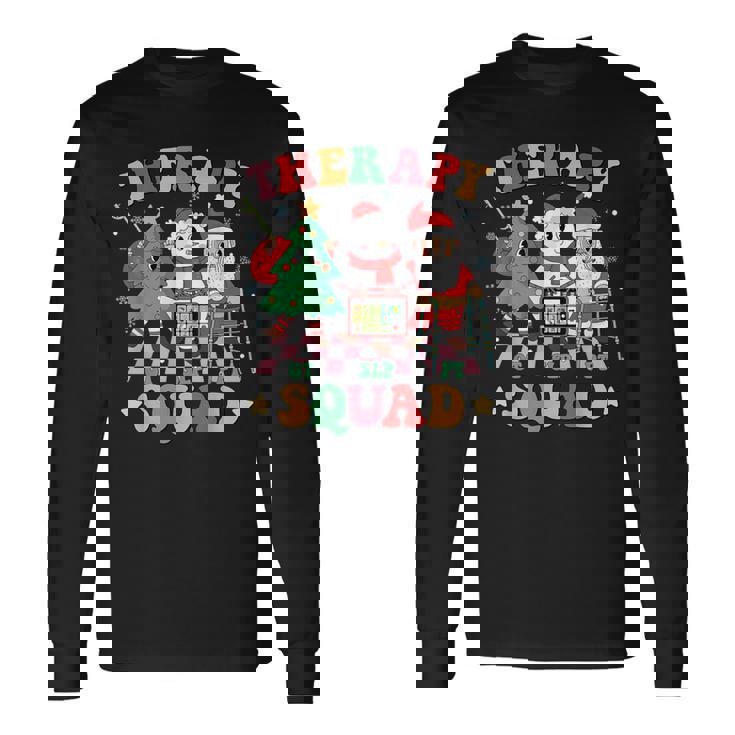Christmas Therapy Squad Slp Ot Pt Occupational Therapy Team Long Sleeve T-Shirt