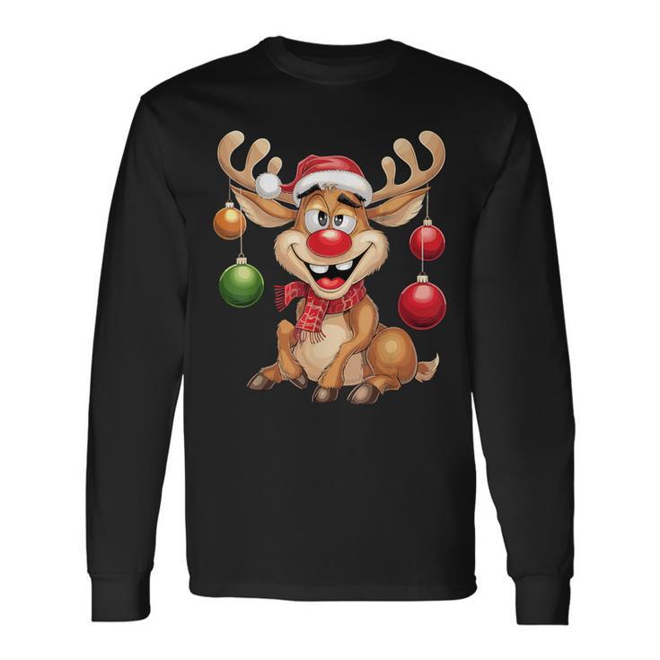 Christmas Reindeer Rudolph Langarmshirts Geschenkideen