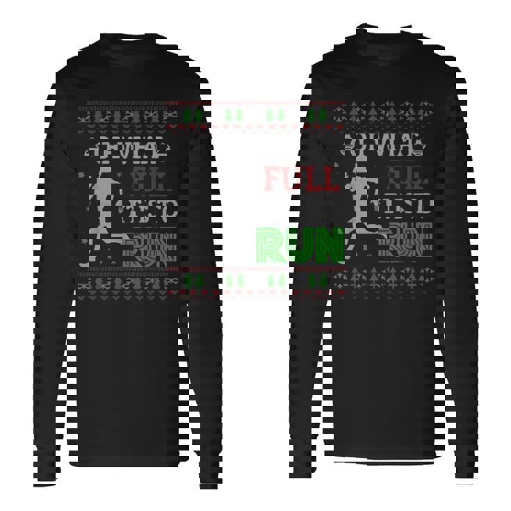 Christmas Running Runner Race Half Marathon 5K Long Sleeve T