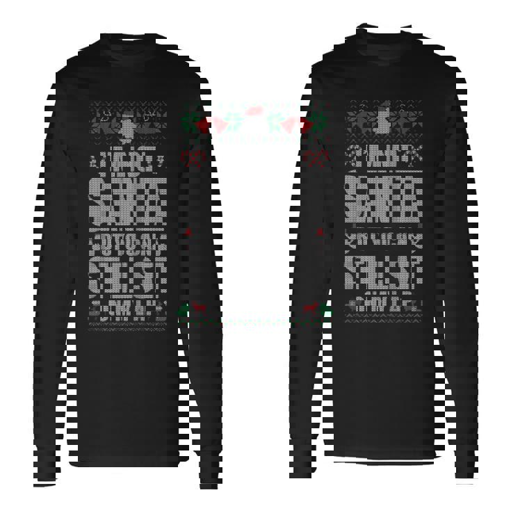 Christmas Santa Lap Ugly Christmas Sweater Long Sleeve T-Shirt