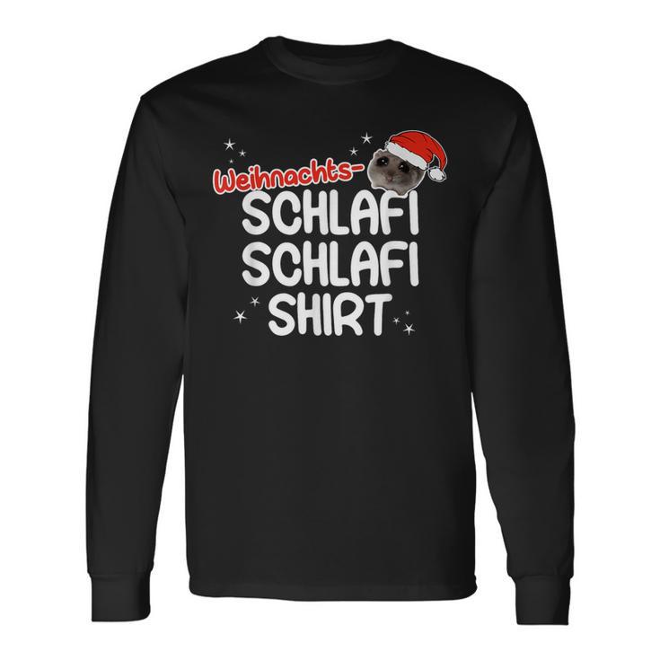 Christmas Sleep Sad Hamster Schlafi Schlafi Langarmshirts Geschenkideen