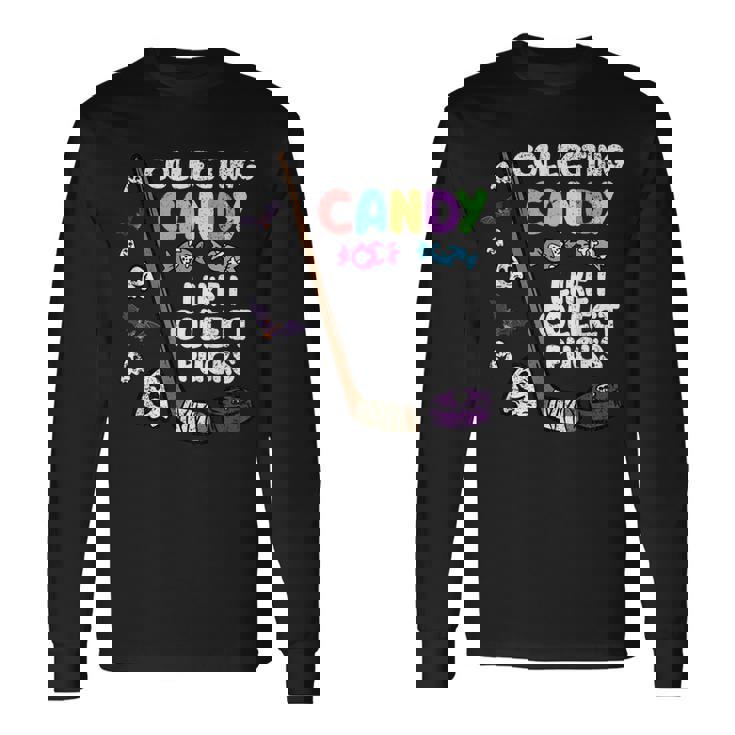 Coleccionando Caramelos Diseño Divertido Hockey Deporte Camiseta de manga larga
