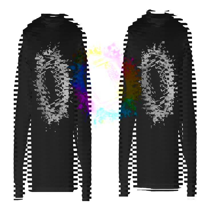 Colorato Splatters Rugby Football Americano Bambini Maglietta a maniche lunghe