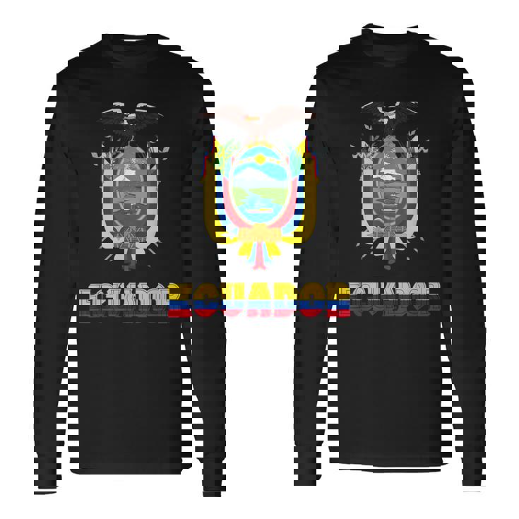 Con Bandiera Dell'ecuador Maglietta Ecuador Camicia Ecuador Da Donna Maglietta a maniche lunghe Ideas de regalos