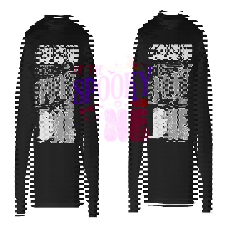 Cousin Of The Spooky One 1St Birthday Halloween Pink Ghost Long Sleeve T-Shirt